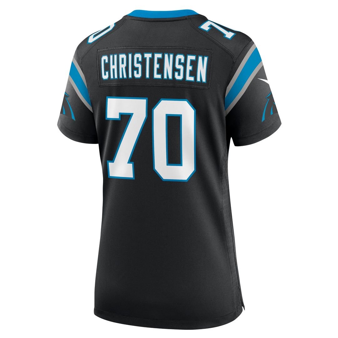Women's Nike Carolina Panthers Brady Christensen Black Team Game NFL Jersey