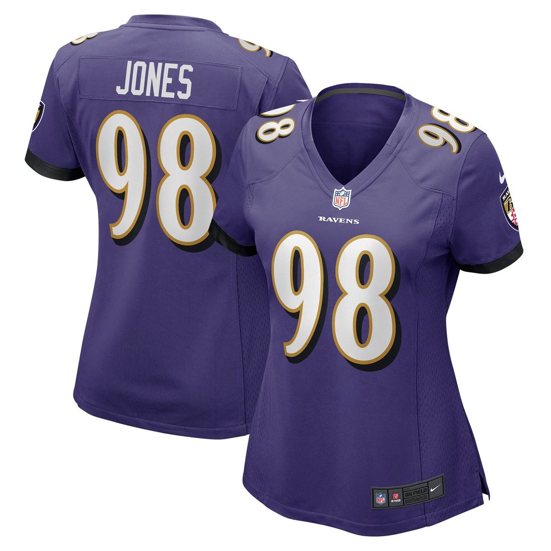 Women's Nike Baltimore Ravens Travis Jones Purple Player Game NFL Jersey