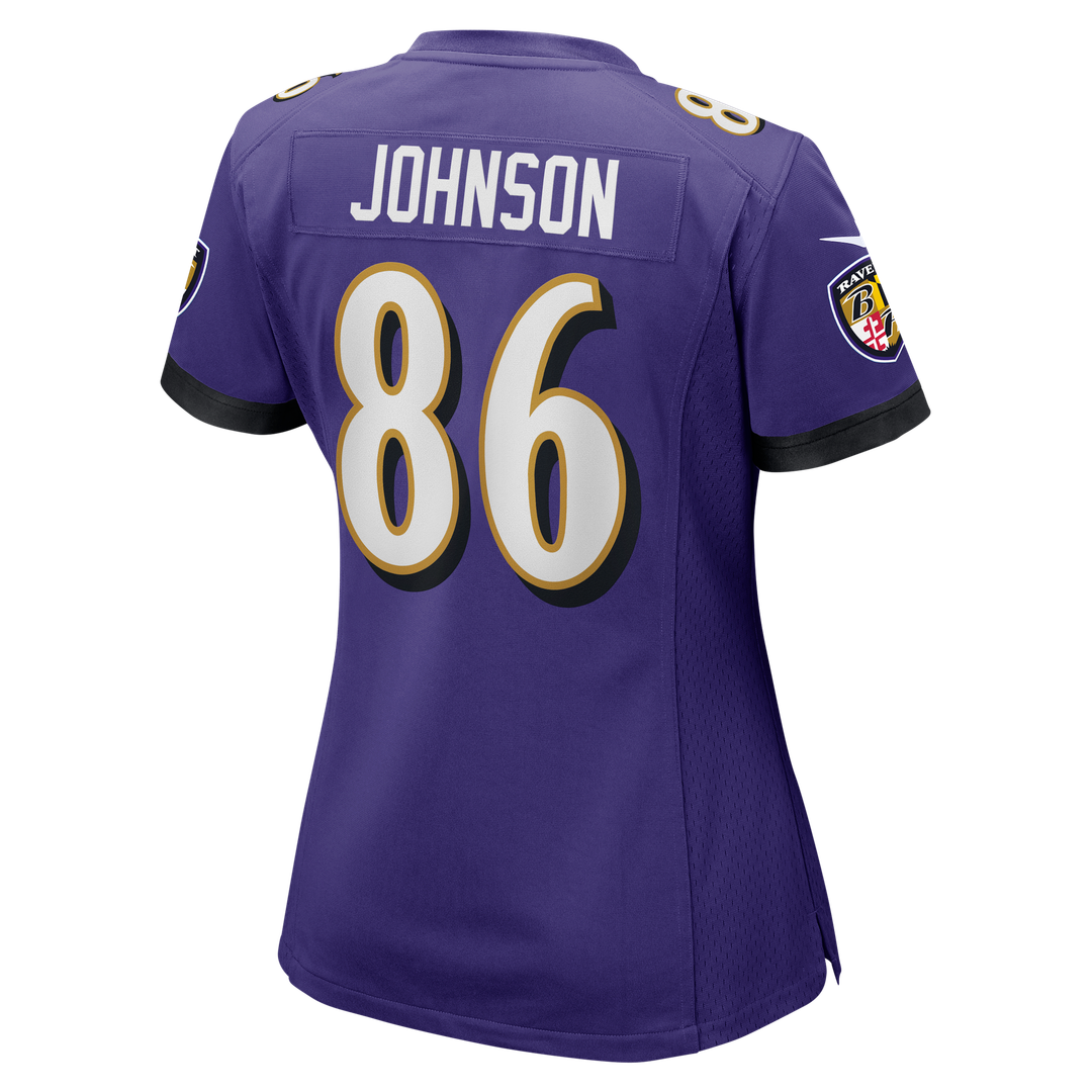 Women's Nike Baltimore Ravens Cornelius Johnson Purple Team Game NFL Jersey