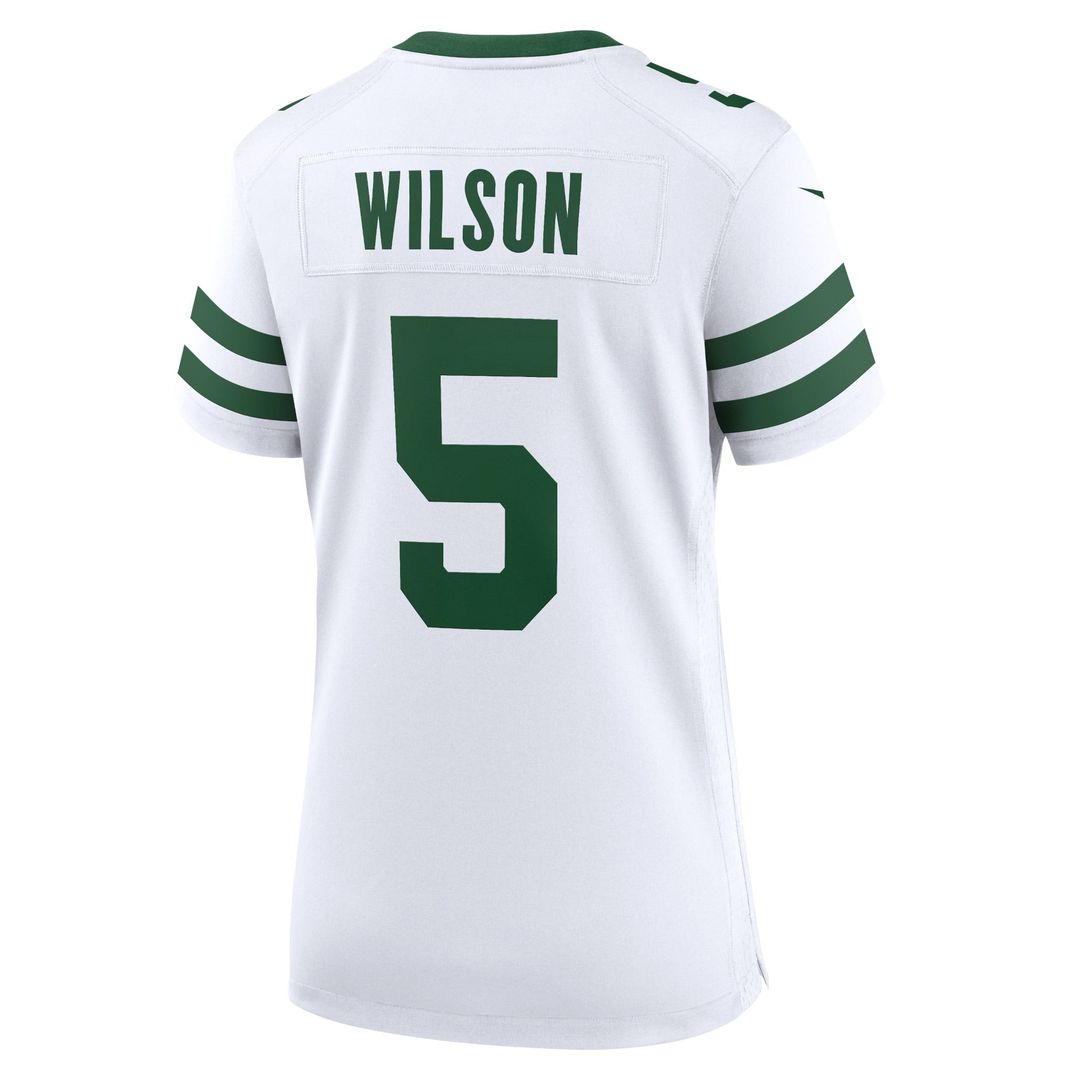 Women's Nike New York Jets Garrett Wilson Legacy White Game NFL Jersey