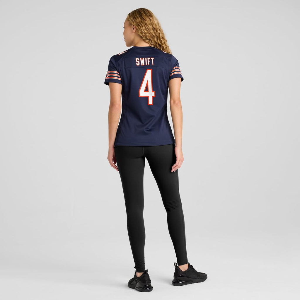 Women's Nike Chicago Bears D'Andre Swift Navy Game NFL Jersey