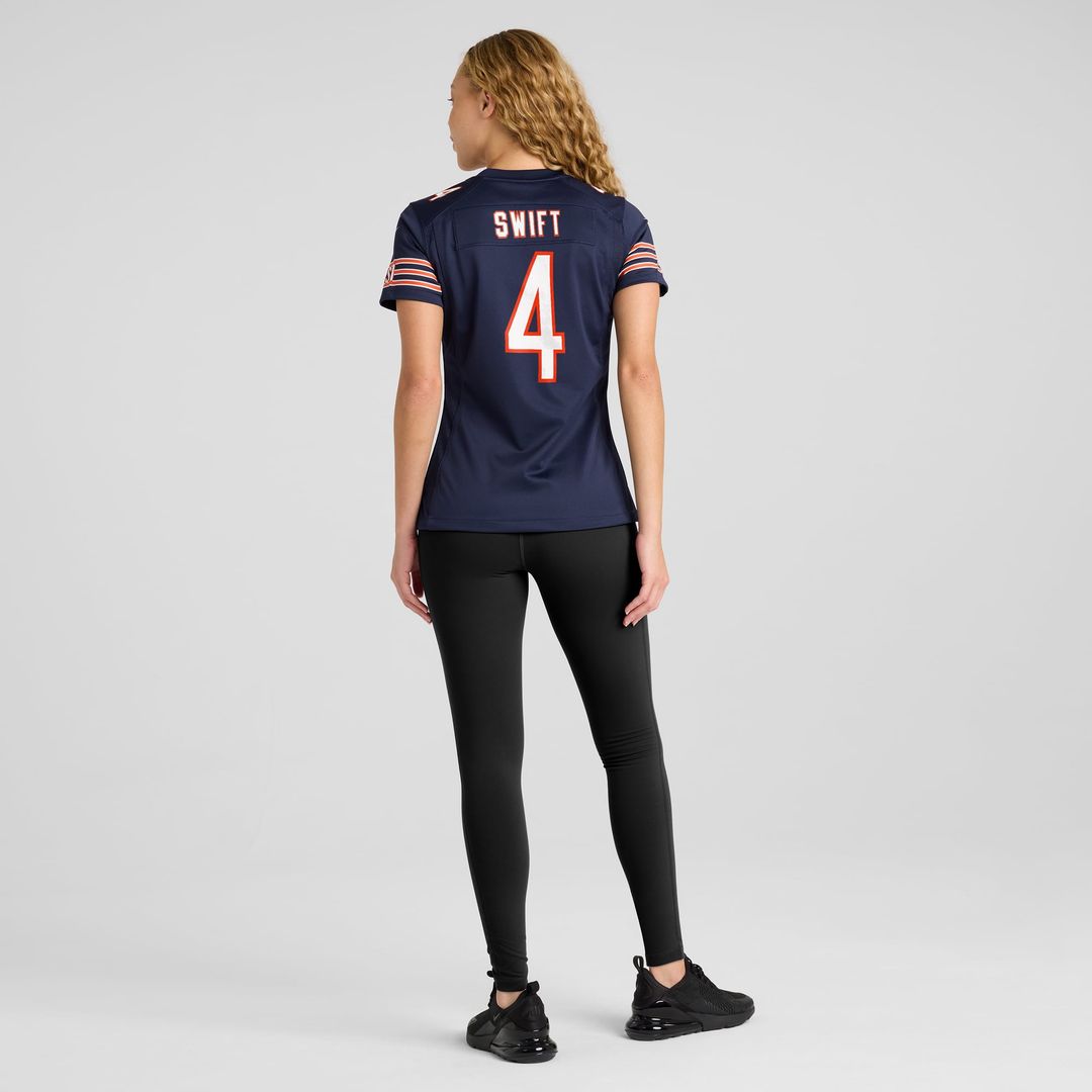 Women's Nike Chicago Bears D'Andre Swift Navy Game NFL Jersey
