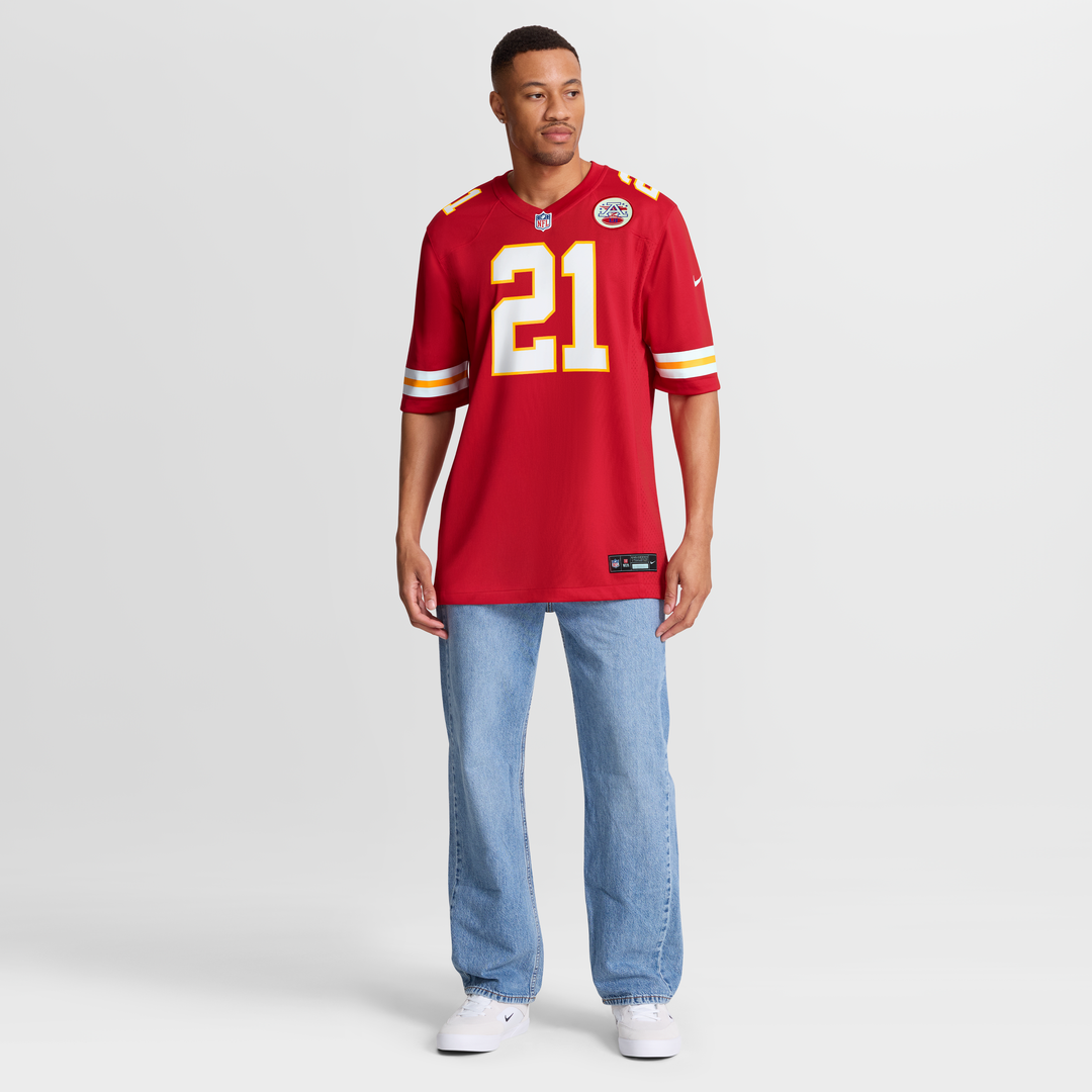 Men's Nike Kansas City Chiefs Jaden Hicks Red Game NFL Jersey