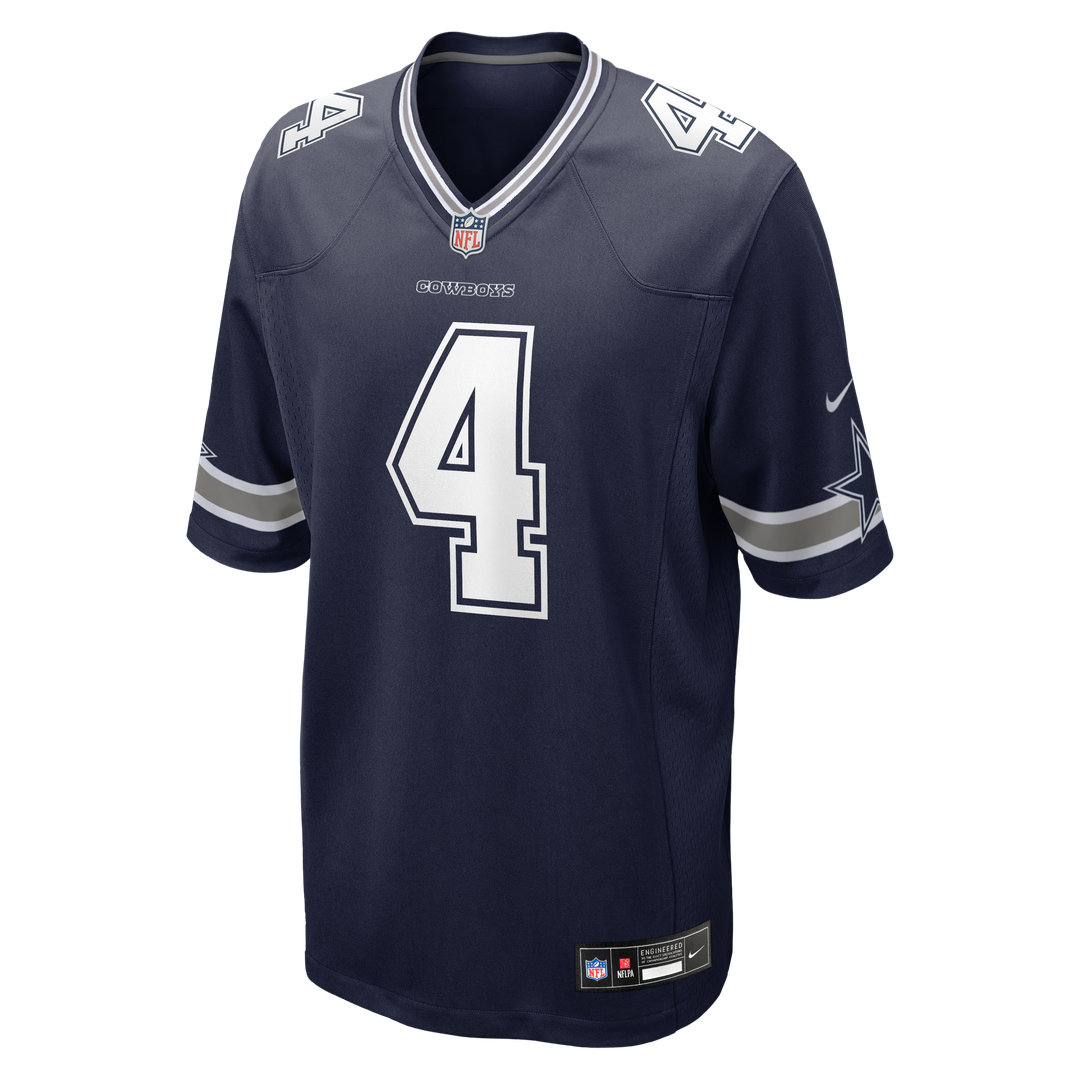 Men's Nike Dallas Cowboys Dak Prescott Navy Game Team NFL Jersey