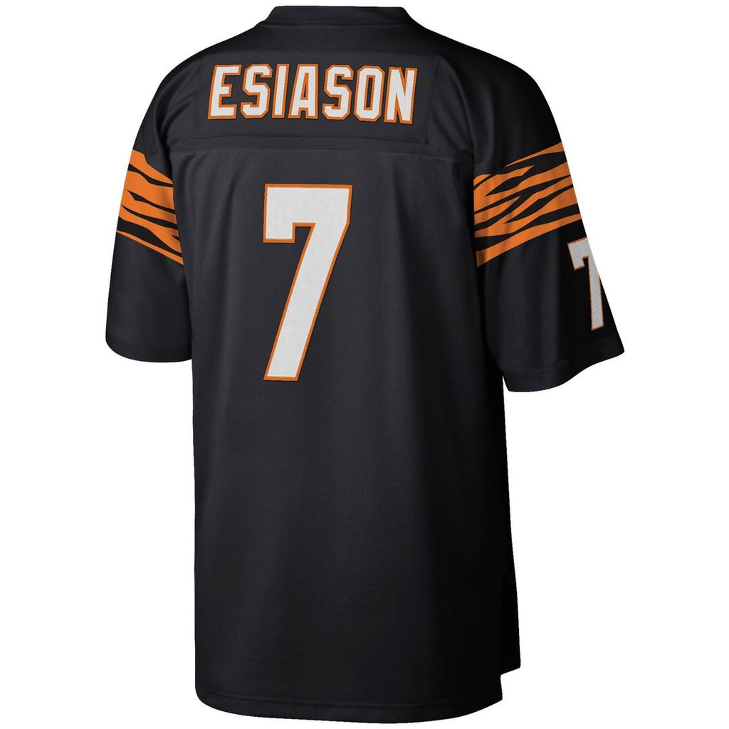 Men's Mitchell & Ness Cincinnati Bengals Boomer Esiason Black Legacy Replica NFL Jersey