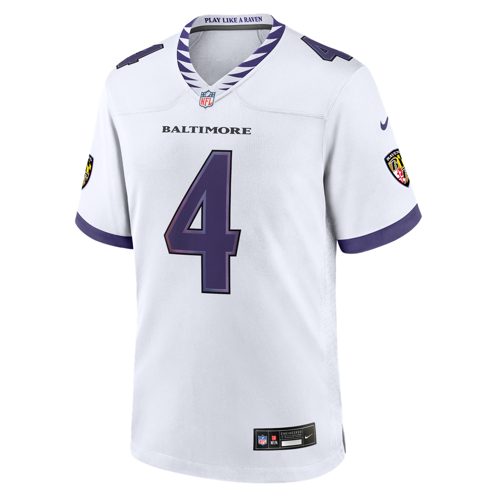 Men's Nike Baltimore Ravens Zay Flowers Purple Alternate Game NFL Jersey