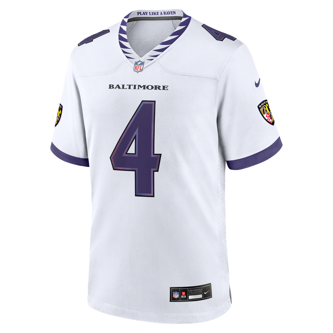 Men's Nike Baltimore Ravens Zay Flowers Black Alternate Game NFL Jersey