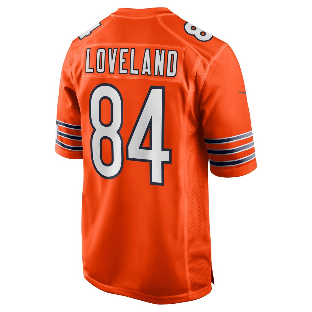 Men's Nike Chicago Bears Colston Loveland Orange Alternate Game Player NFL Jersey