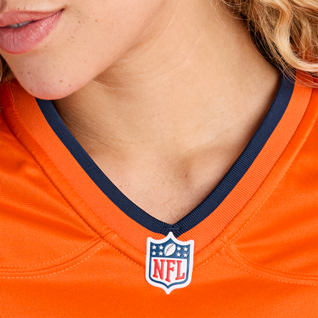Women's Nike Denver Broncos Jaylen Waddle Orange Game NFL Jersey