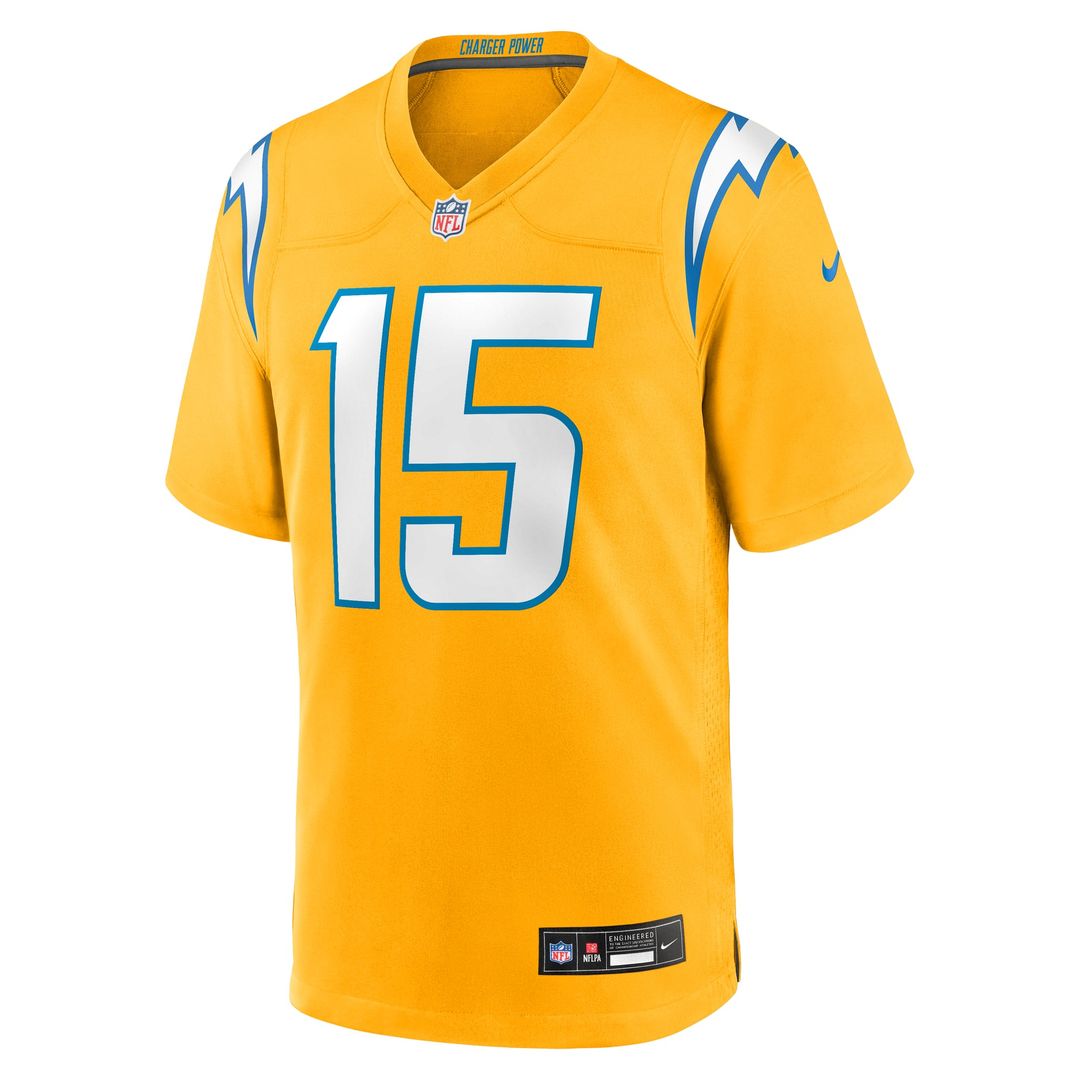 Men's Nike Los Angeles Chargers Ladd McConkey Gold Alternate Charger Power Game Player NFL Jersey