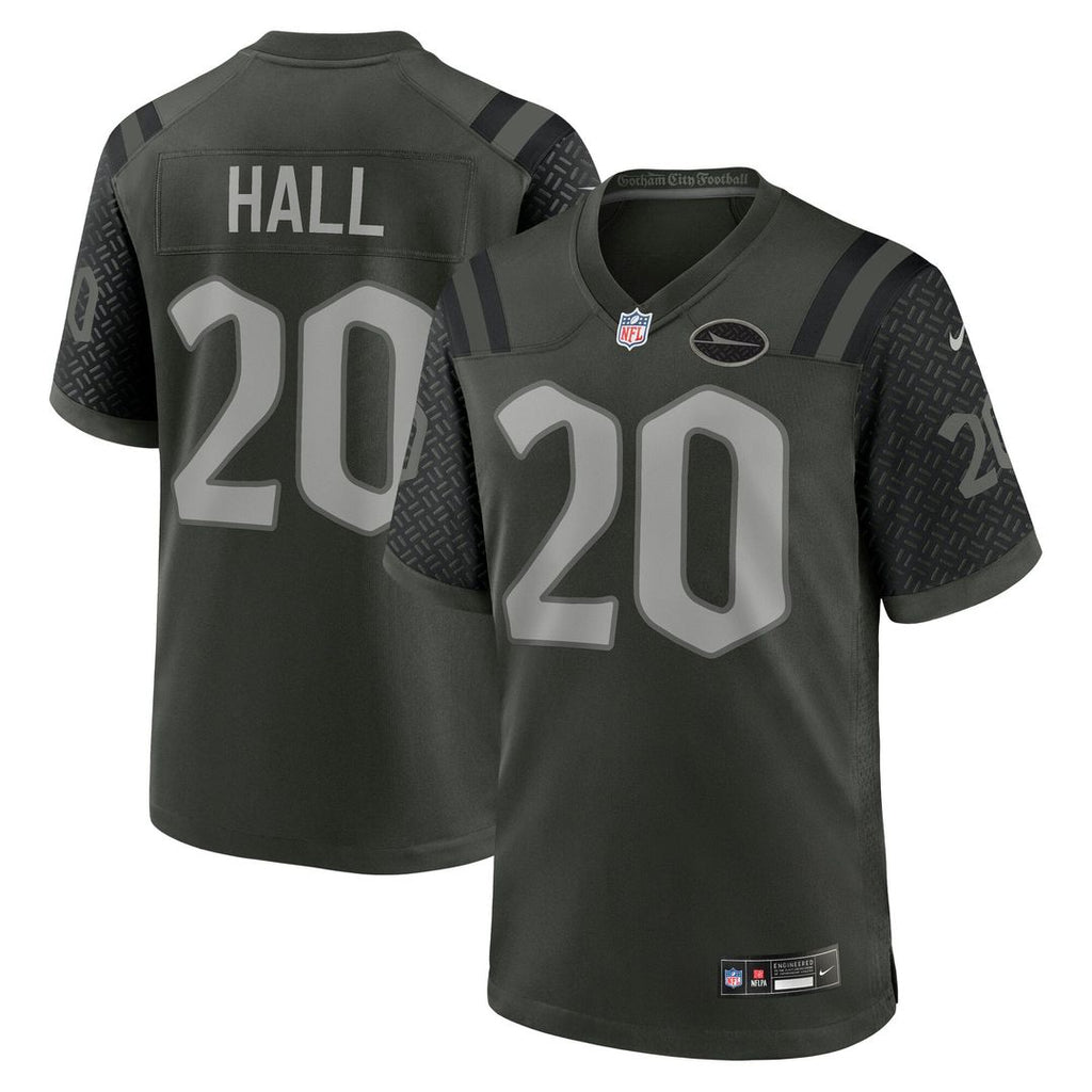 Men's Nike New York Jets Breece Hall Gotham Green 2025 Rivalries Collection Game NFL Jersey