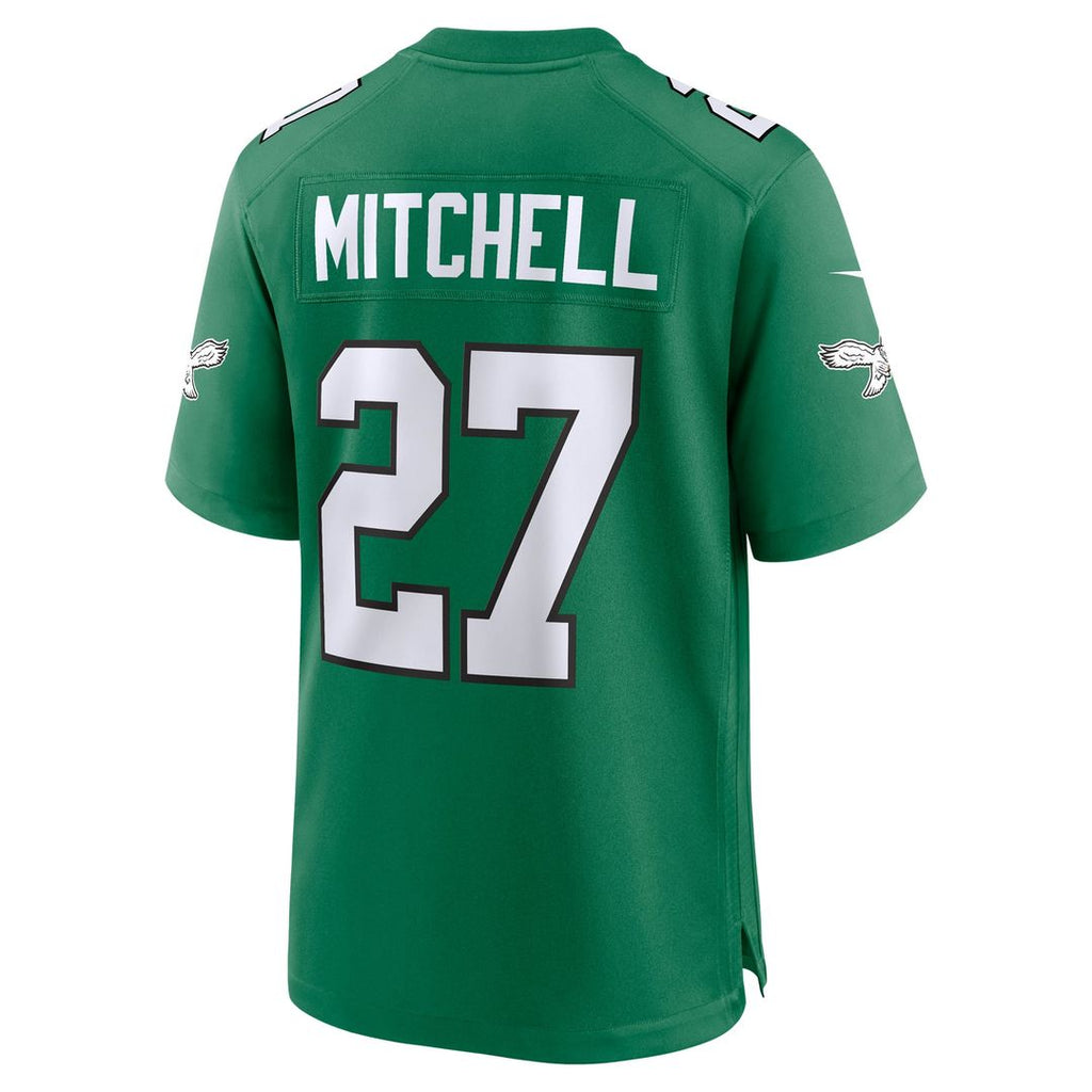 Men's Nike Philadelphia Eagles Quinyon Mitchell Midnight Green Team Game NFL Jersey