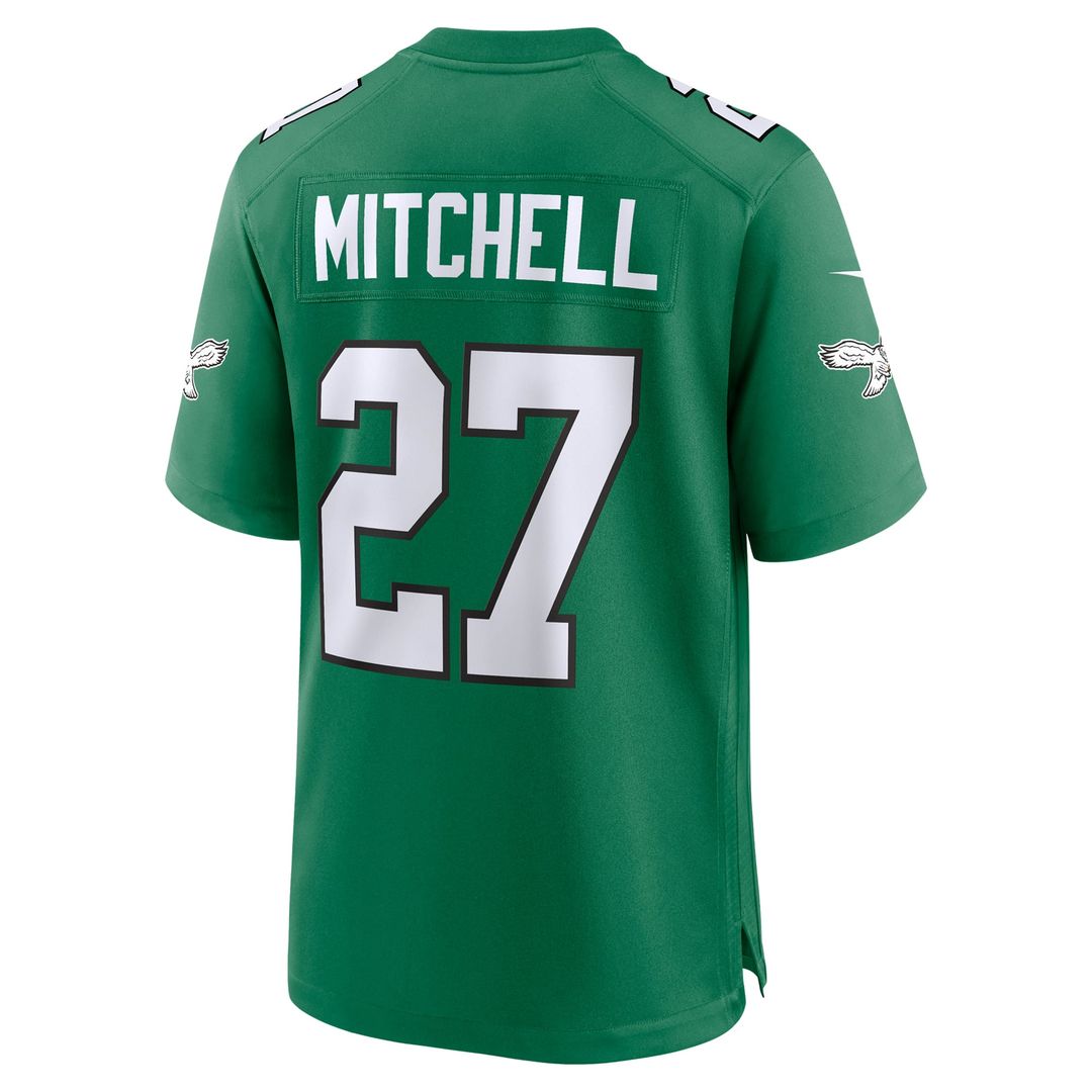 Men's Nike Philadelphia Eagles Quinyon Mitchell Midnight Green Team Game NFL Jersey