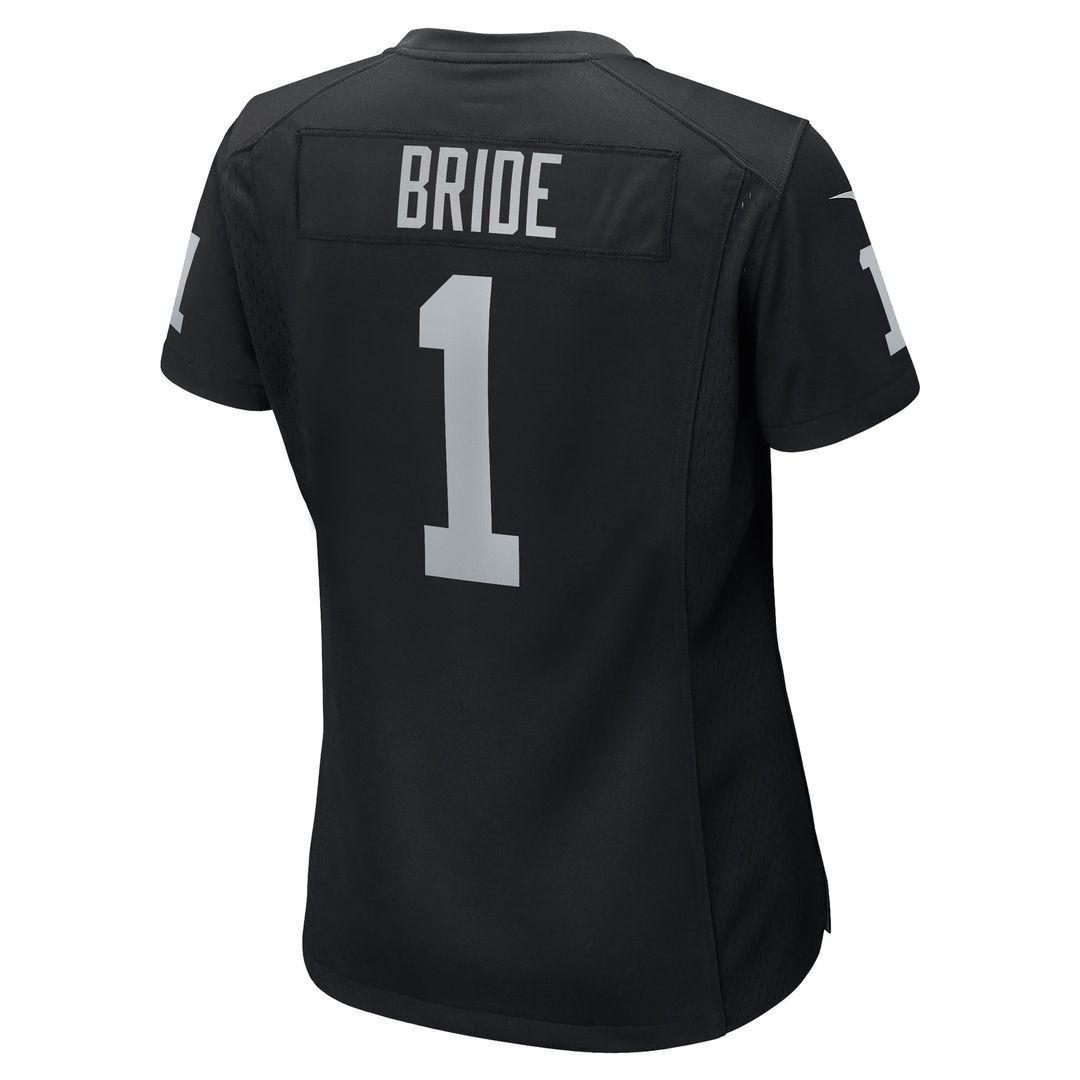 Women's Nike Las Vegas Raiders Number 1 Bride Black Game NFL Jersey