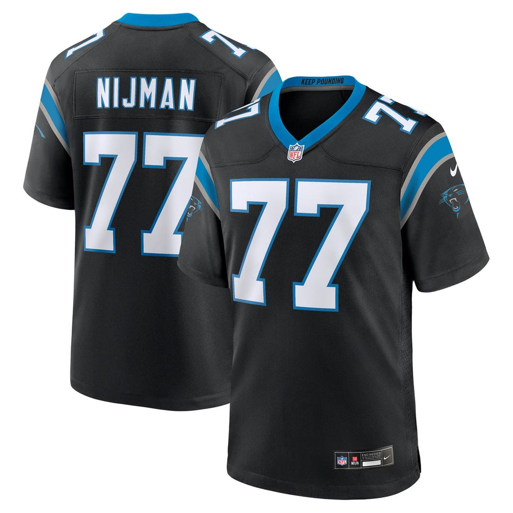 Men's Nike Carolina Panthers Yosh Nijman Black Game NFL Jersey