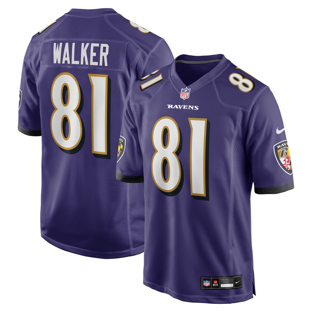 Men's Nike Baltimore Ravens Devontez Walker Purple Team Game NFL Jersey
