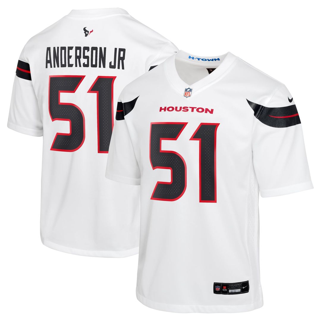 Youth Nike Houston Texans Will Anderson Jr. White Game NFL Jersey