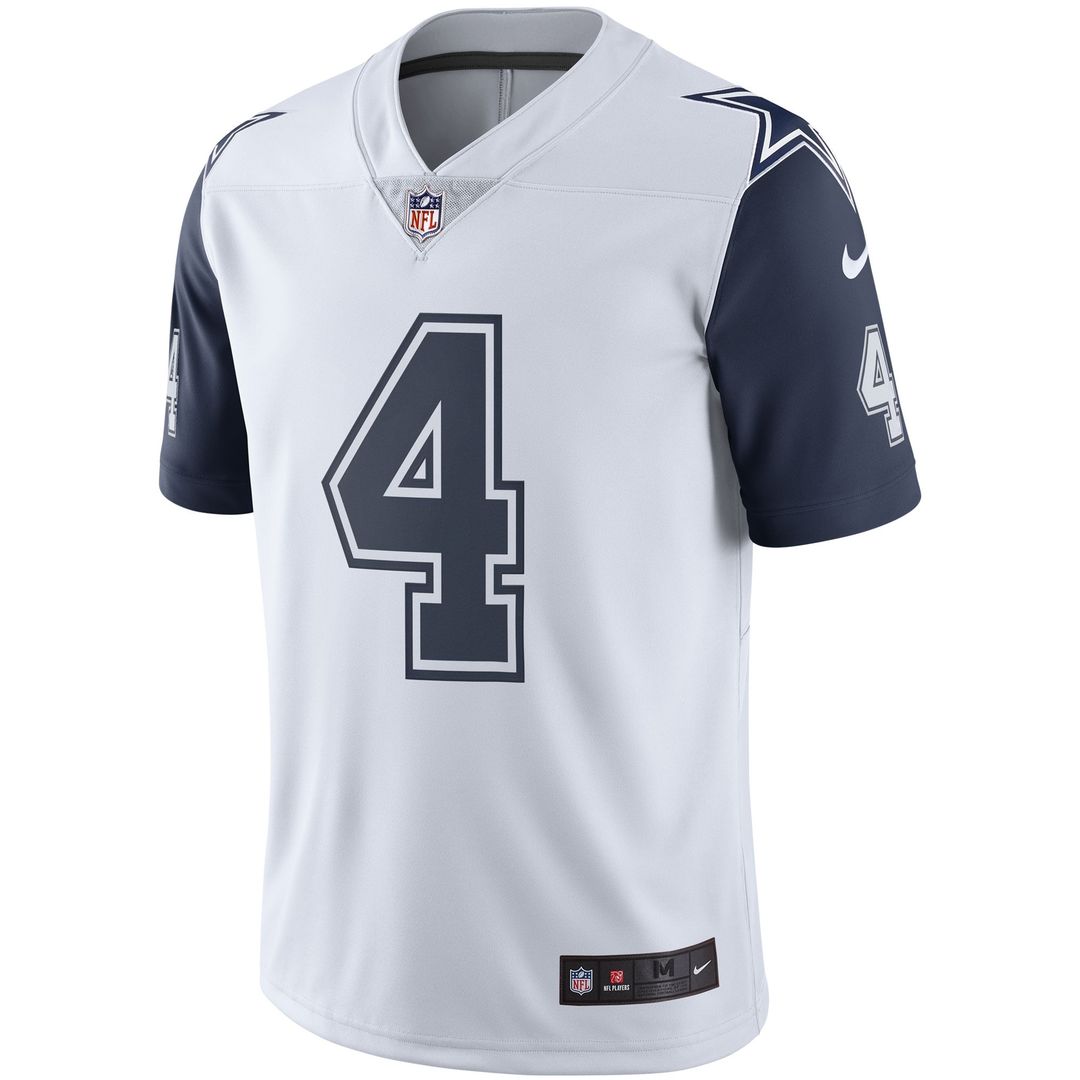 Men's Nike Dallas Cowboys Dak Prescott Navy Vapor Limited Player NFL Jersey