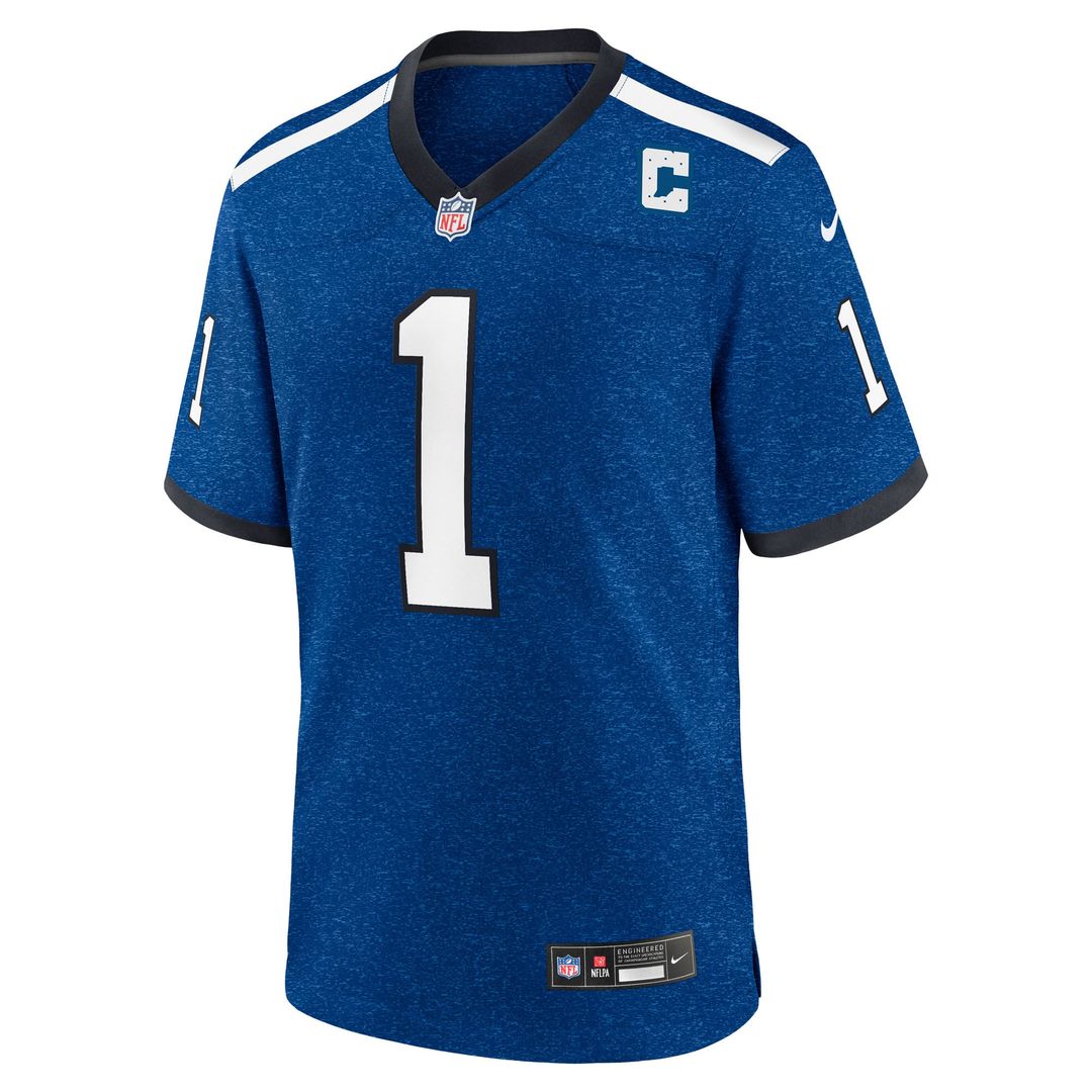 Men's Nike Indianapolis Colts Ahmad Sauce Gardner Heather Royal Alternate 2 Indiana Nights Game NFL Jersey