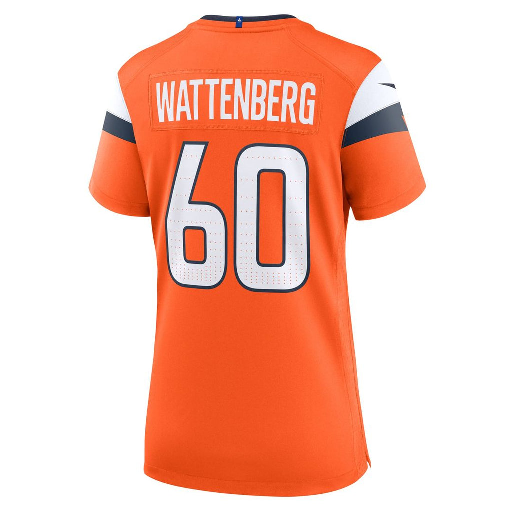 Women's Nike Denver Broncos Luke Wattenberg Orange Team Game NFL Jersey
