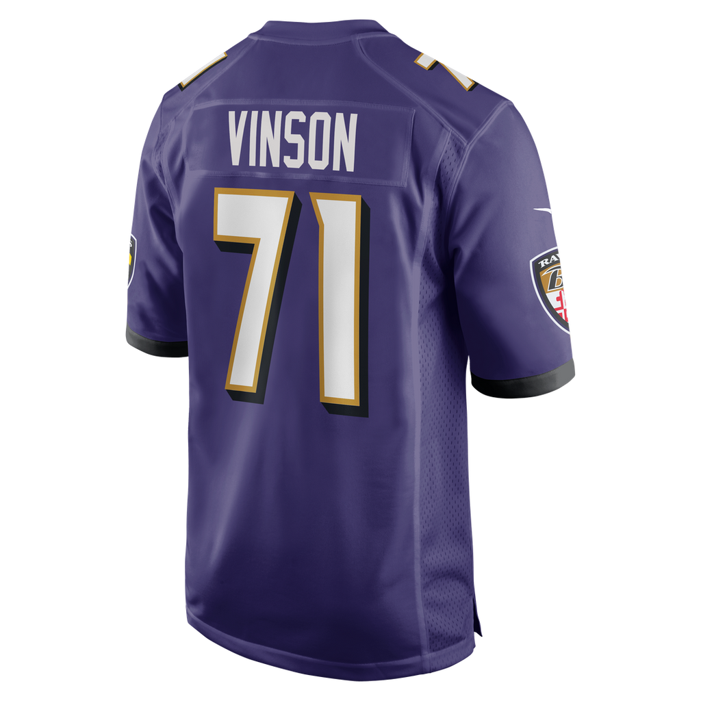 Men's Nike Baltimore Ravens Carson Vinson Purple Team Game NFL Jersey