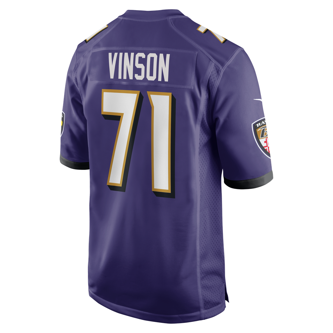 Men's Nike Baltimore Ravens Carson Vinson Purple Team Game NFL Jersey
