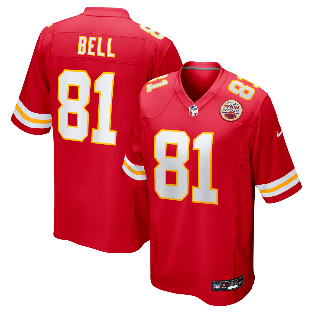 Men's Nike Kansas City Chiefs Blake Bell Red Game Player NFL Jersey