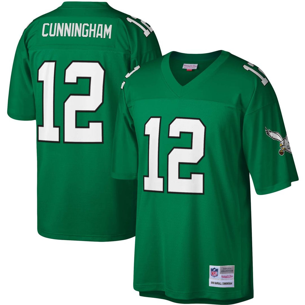 Men's Mitchell & Ness Philadelphia Eagles Randall Cunningham Kelly Green Legacy Replica NFL Jersey