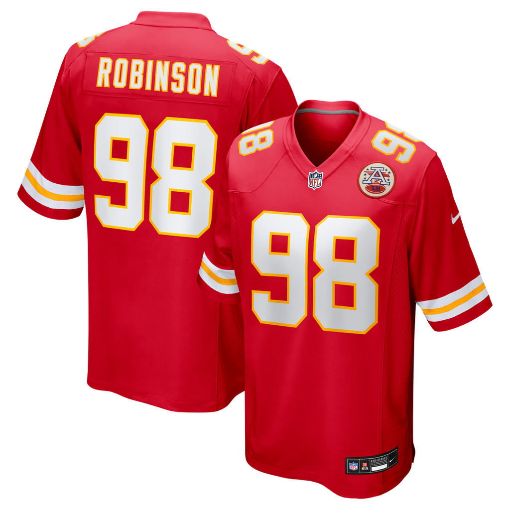 Men's Nike Kansas City Chiefs Janarius Robinson Red Team Game NFL Jersey