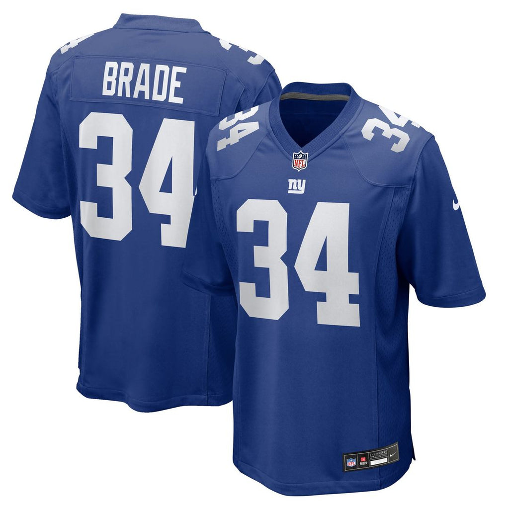 Men's Nike New York Giants Beau Brade Royal Team Game NFL Jersey