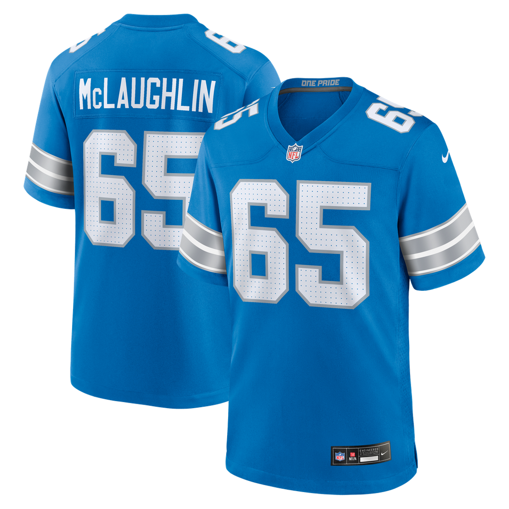 Men's Nike Detroit Lions Seth McLaughlin Blue Team Game NFL Jersey