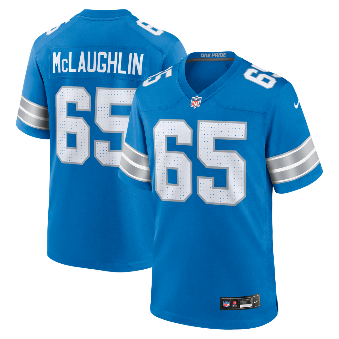 Men's Nike Detroit Lions Seth McLaughlin Blue Team Game NFL Jersey