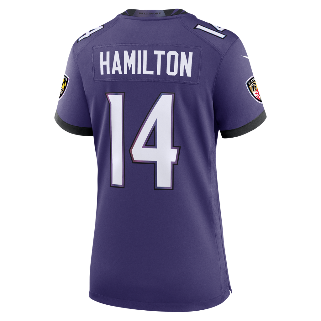 Women's Nike Baltimore Ravens Kyle Hamilton Purple Team Game NFL Jersey