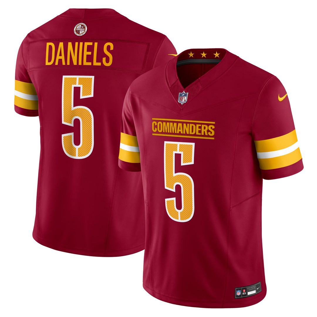 Men's Nike Washington Commanders Jayden Daniels Burgundy Vapor F.U.S.E. Limited NFL Jersey
