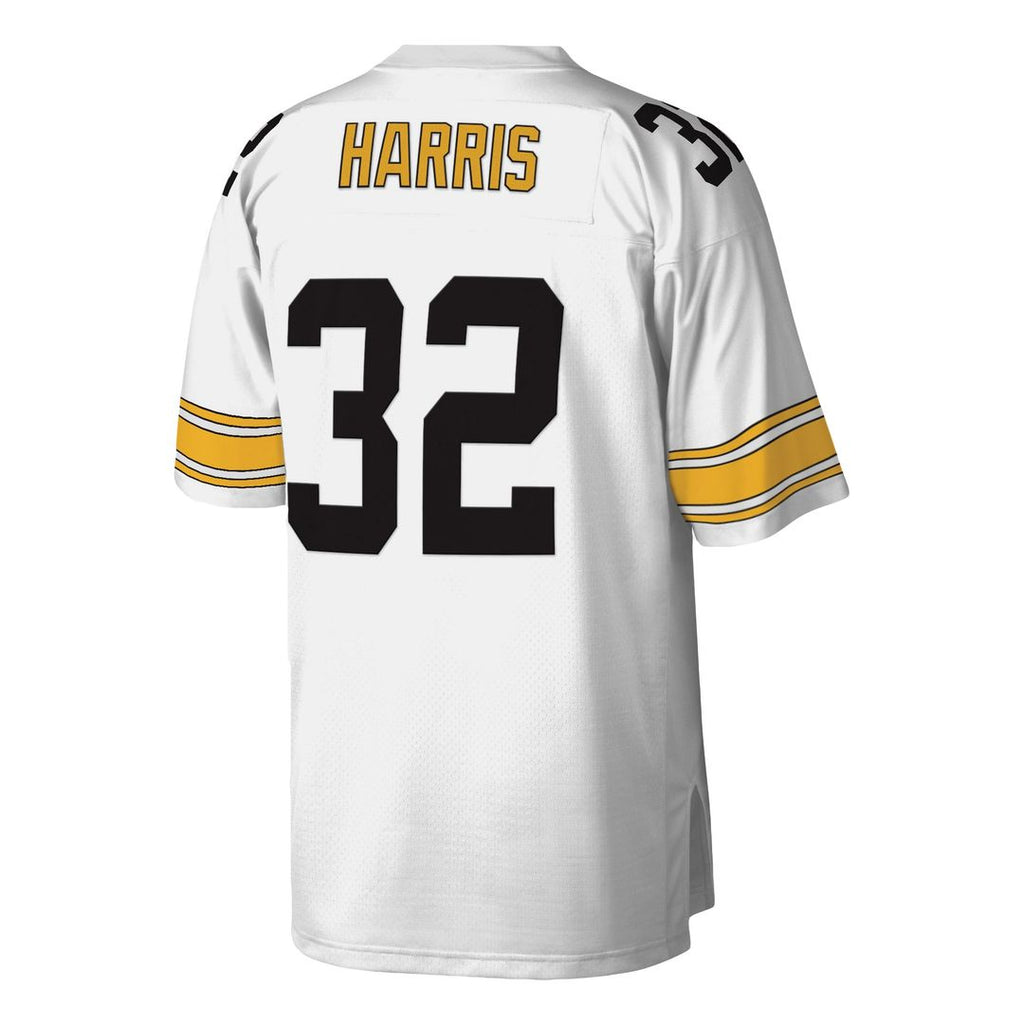 Men's Mitchell & Ness Pittsburgh Steelers Franco Harris White Legacy Replica NFL Jersey