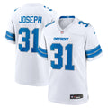 Men's Nike Detroit Lions Kerby Joseph White Game NFL Jersey