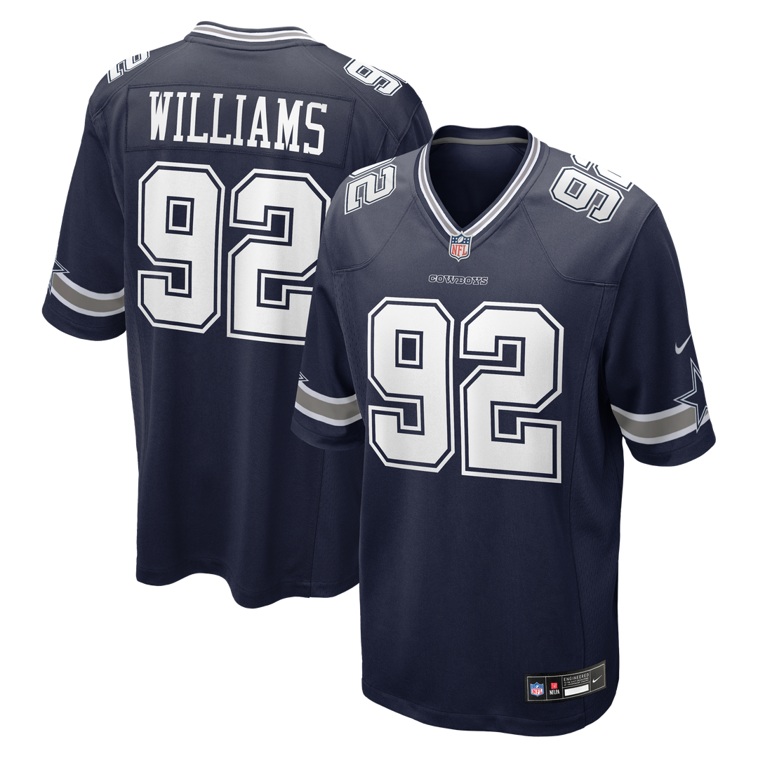Men's Nike Dallas Cowboys Quinnen Williams Navy Team Game NFL Jersey
