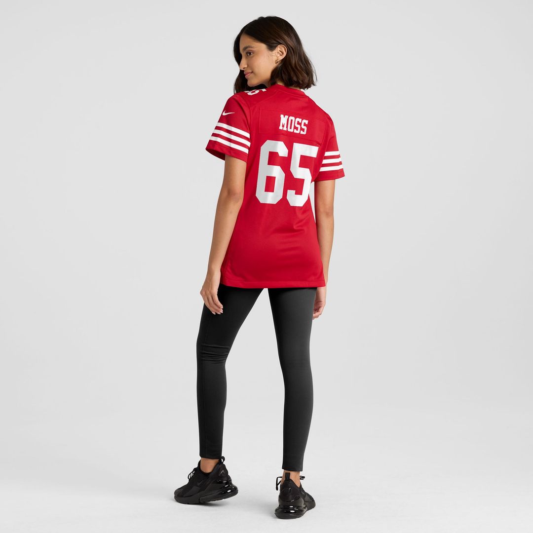 Women's Nike San Francisco 49ers Drew Moss Scarlet Team Game NFL Jersey