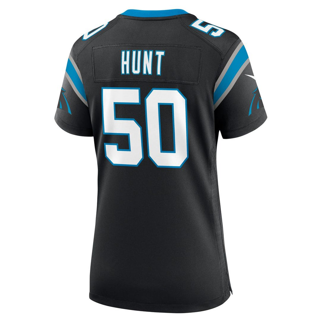 Women's Nike Carolina Panthers Robert Hunt Black Game NFL Jersey