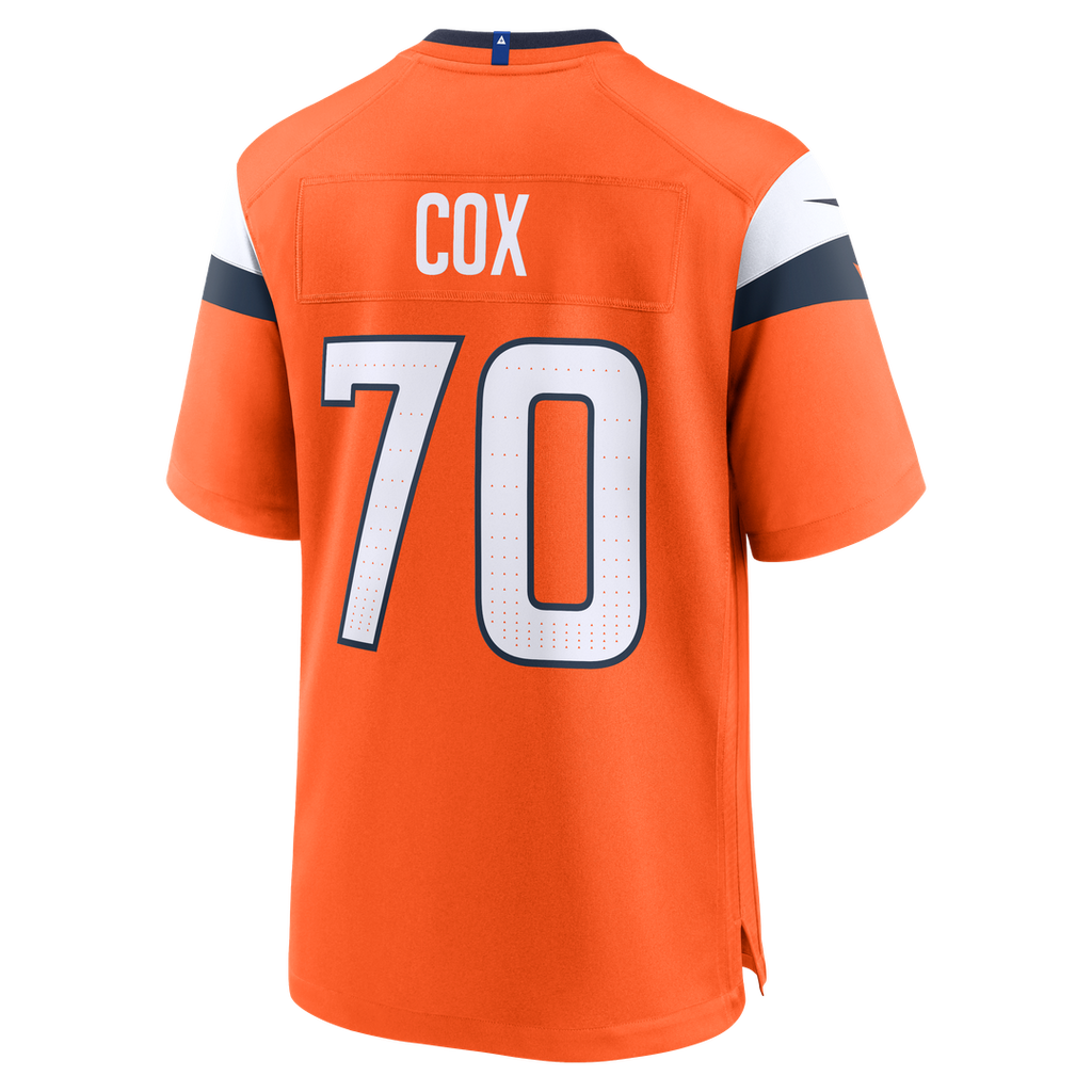 Men's Nike Denver Broncos Marques Cox Orange Team Game NFL Jersey