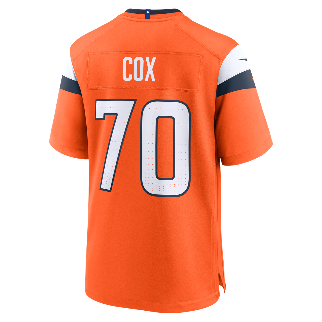 Men's Nike Denver Broncos Marques Cox Orange Team Game NFL Jersey