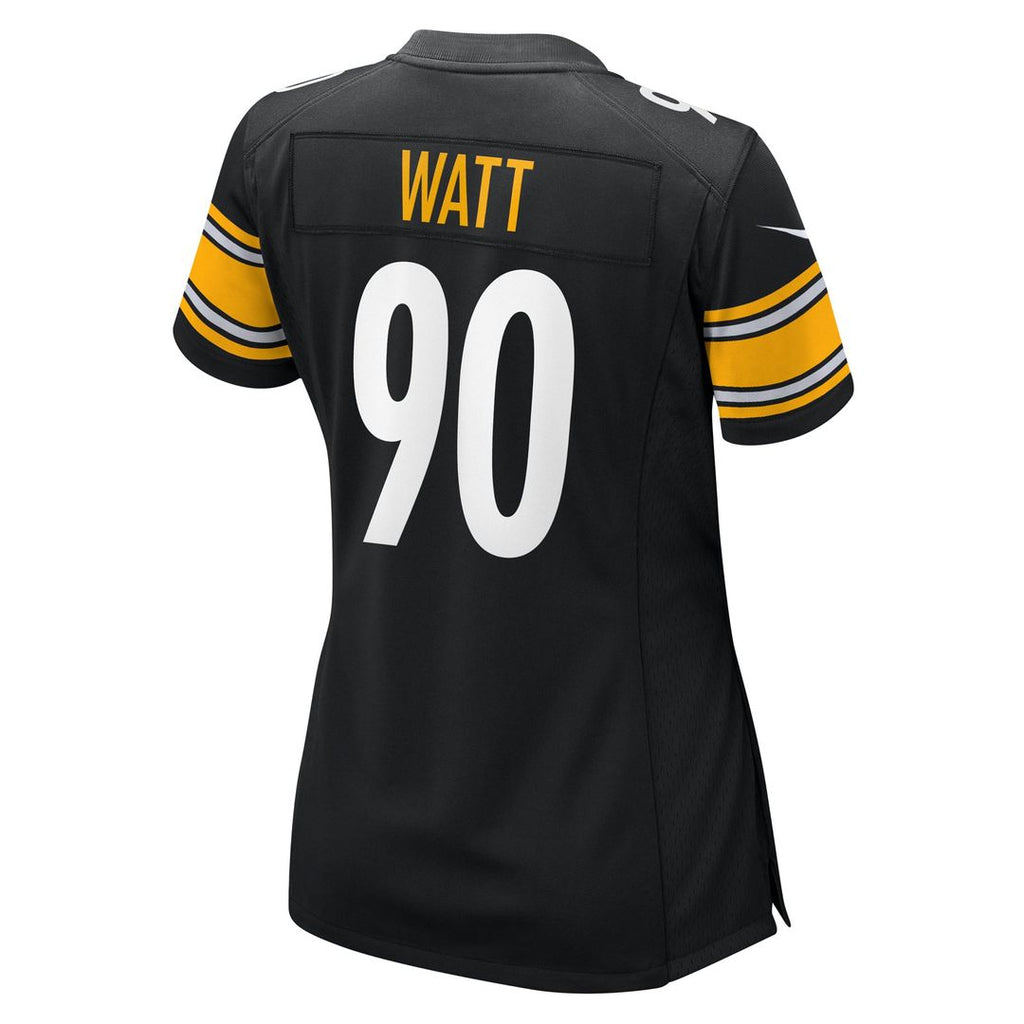 Women's Nike Pittsburgh Steelers T.J. Watt Black Team Game NFL Jersey