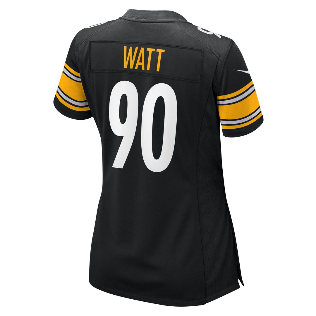 Women's Nike Pittsburgh Steelers T.J. Watt Black Team Game NFL Jersey