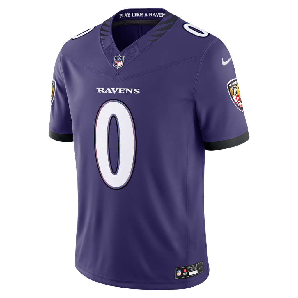 Men's Nike Baltimore Ravens Roquan Smith Purple Vapor F.U.S.E. Stitched Limited NFL Jersey