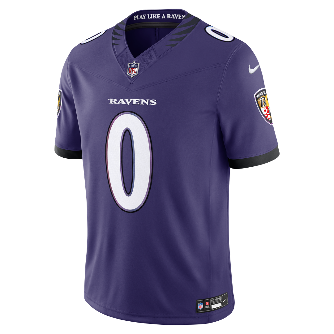 Men's Nike Baltimore Ravens Roquan Smith Purple Vapor F.U.S.E. Stitched Limited NFL Jersey