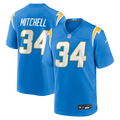 Men's Nike Los Angeles Chargers Keaton Mitchell Powder Blue Team Game NFL Jersey