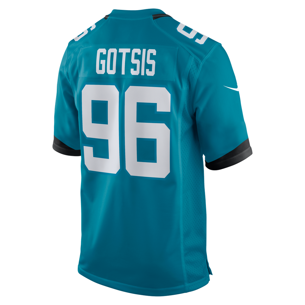 Men's Nike Jacksonville Jaguars Adam Gotsis Teal Game NFL Jersey