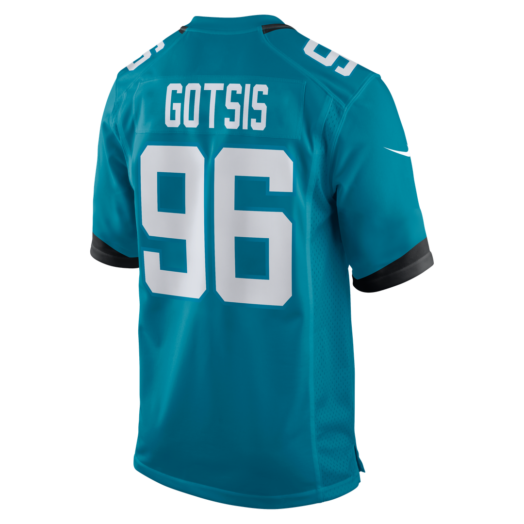 Men's Nike Jacksonville Jaguars Adam Gotsis Teal Game NFL Jersey