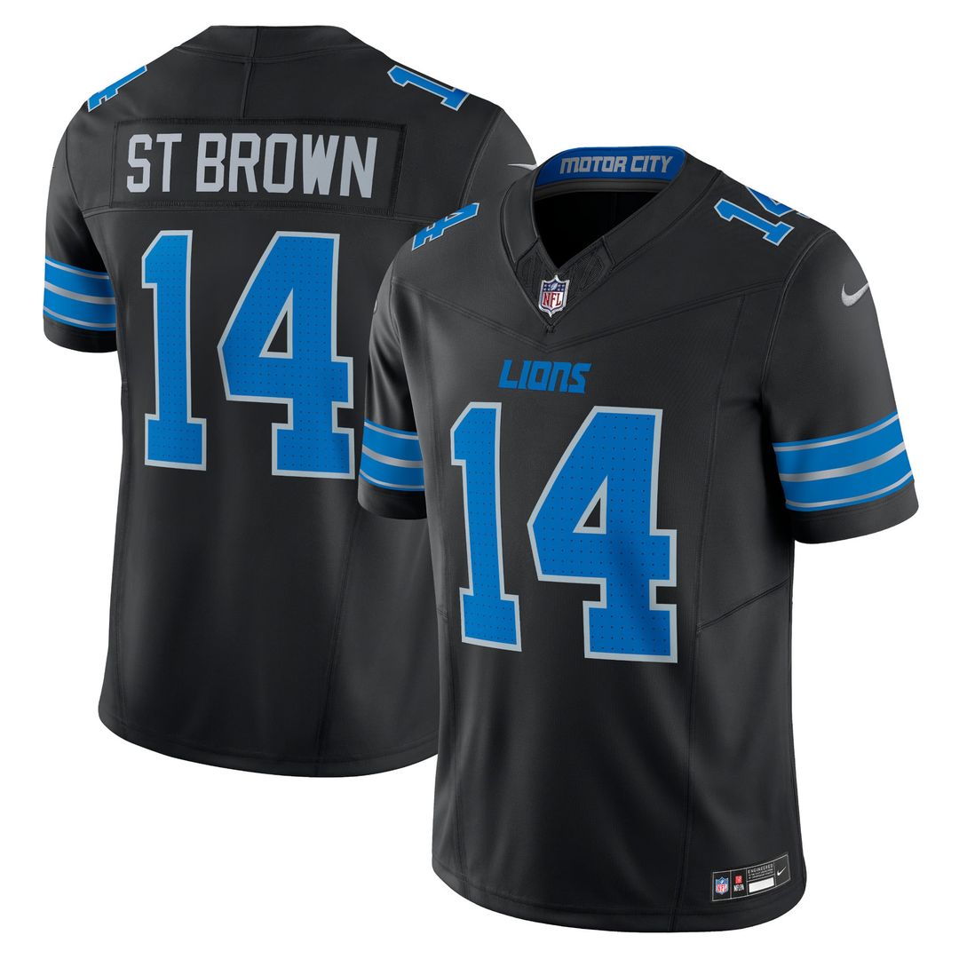 Men's Nike Detroit Lions Amon-Ra St. Brown Black 2nd Alternate Vapor F.U.S.E. Limited NFL Jersey