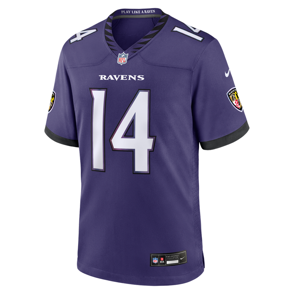 Men's Nike Baltimore Ravens Kyle Hamilton Purple Team Game NFL Jersey